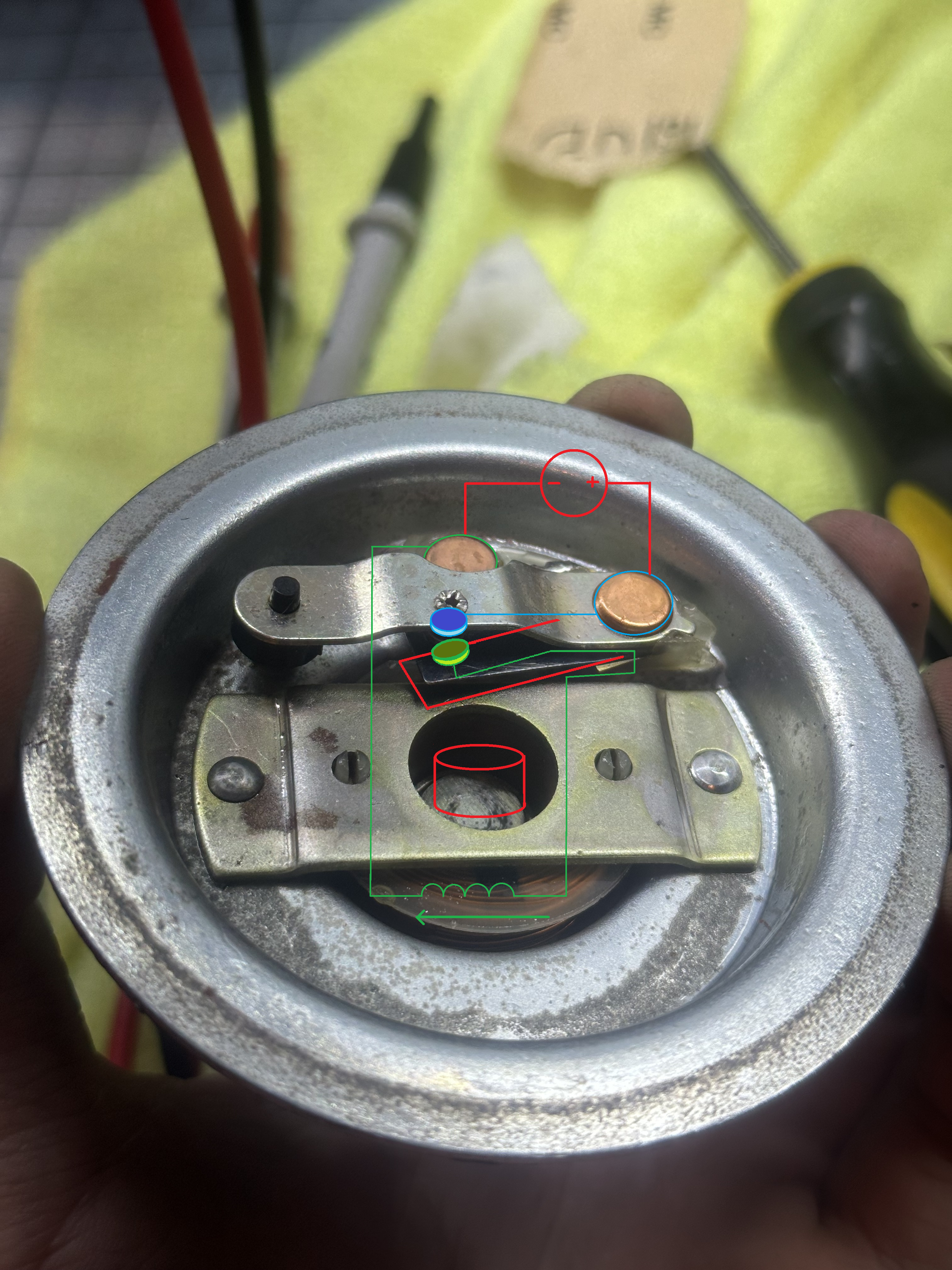 Horn wiring schematic with switch on